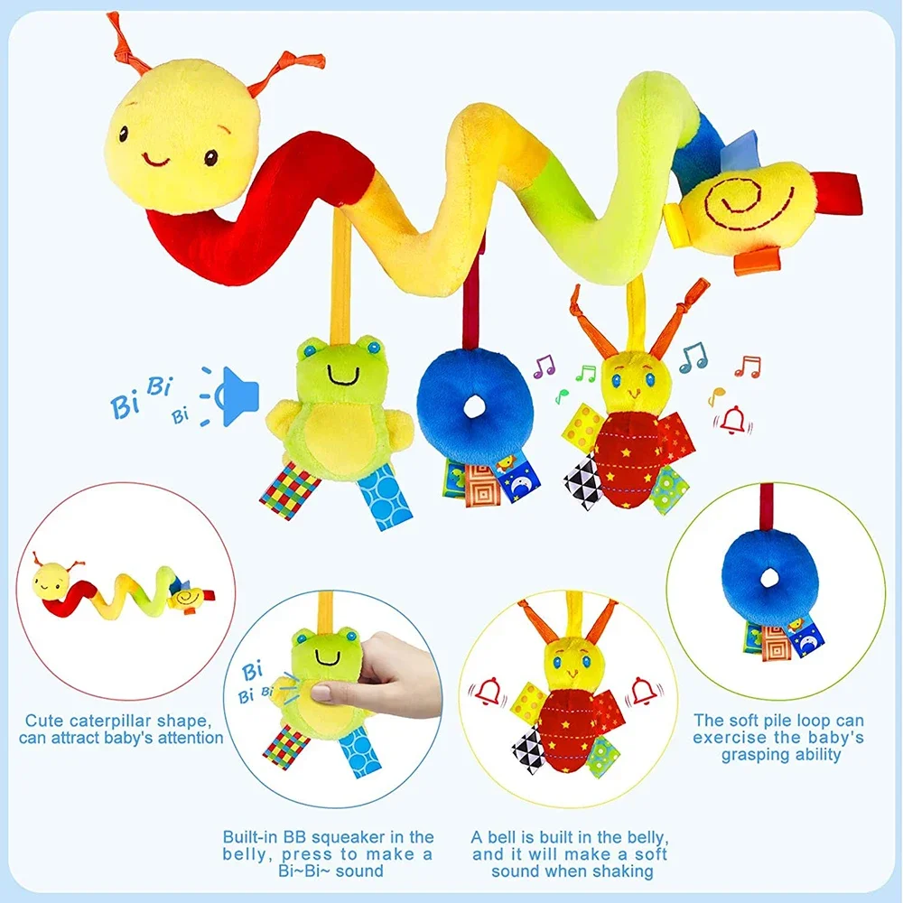 Baby Nursery Mobile - Spiraal Kinderwagen Speelgoed Pasgeboren Pluche Hangende