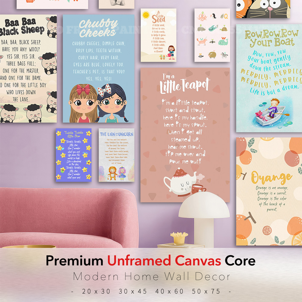 Baby Nursery Rhymes - Klassieke kinderliedjes canvas poster kinderkamer muurkunst