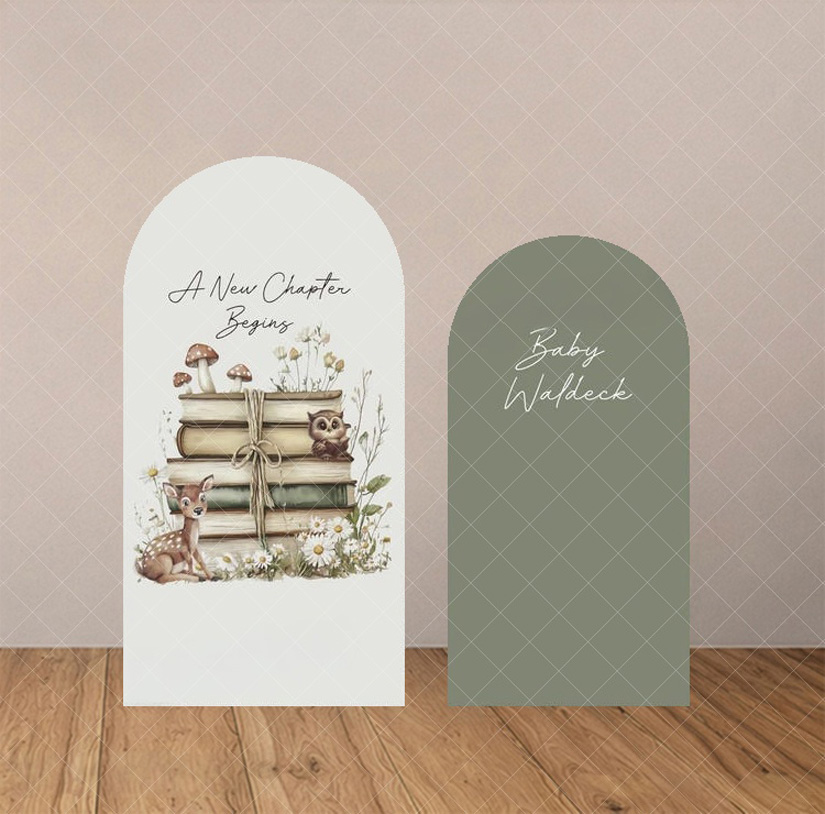 Baby Nursery Forest Theme - Woodland Baby Shower Arch Backdrop cover
