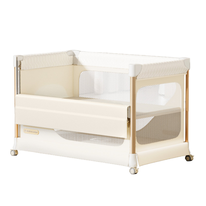 Baby Nursery With Queen Bed - Kaman Baby Wieg Opvouwbaar Mobiel Multifunctioneel
