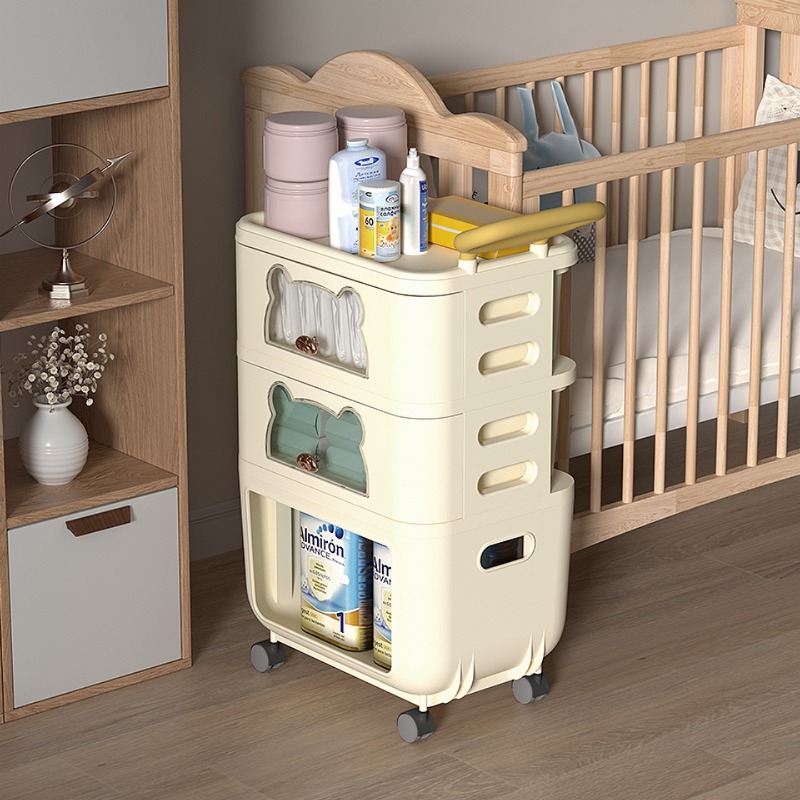 Baby Nursery Cart - Multifunctionele woonkamer opbergorganisator Baby speelgoed opbergrek