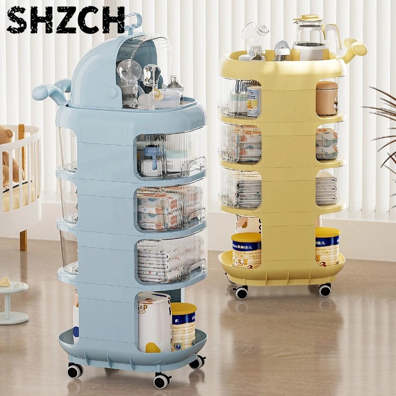 Baby Nursery Cart - 3-laags baby-organizer kar met wielen -