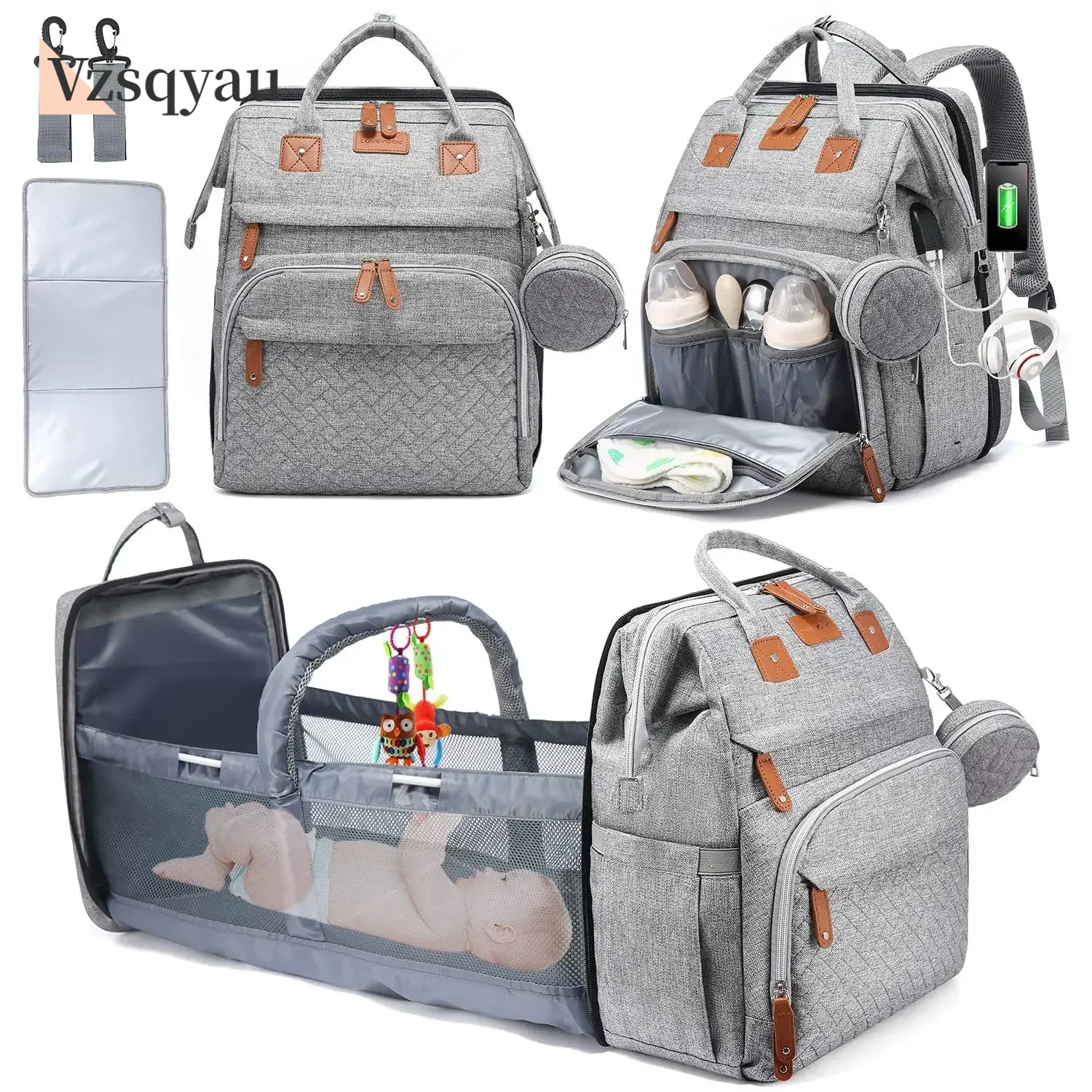 Baby Nursery Hamper - Nieuwe Baby Luier Luiertassen Aankleedstation Draagbare