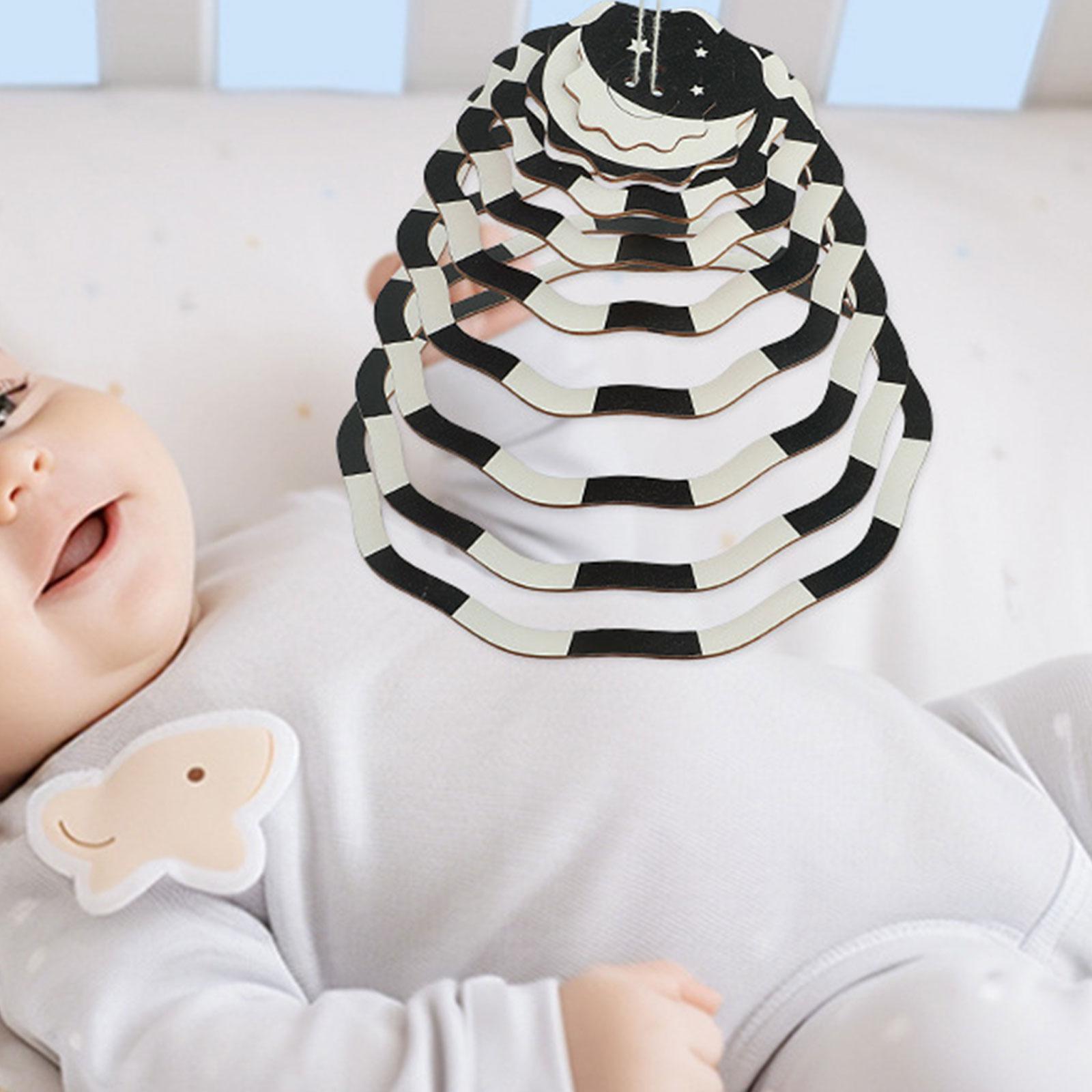 Baby Nursery Mobile - Wieg mobiel zintuiglijk speelgoed, zwart-wit bedbel