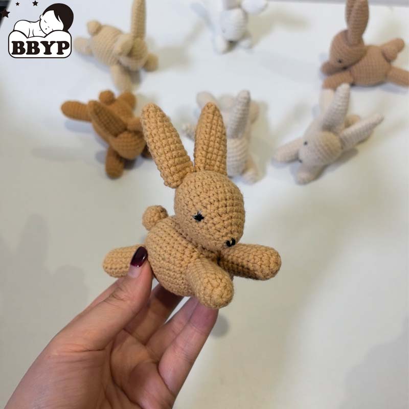 Baby Nursery Mobile - 1 stuks schattige gehaakte konijn decoratie,