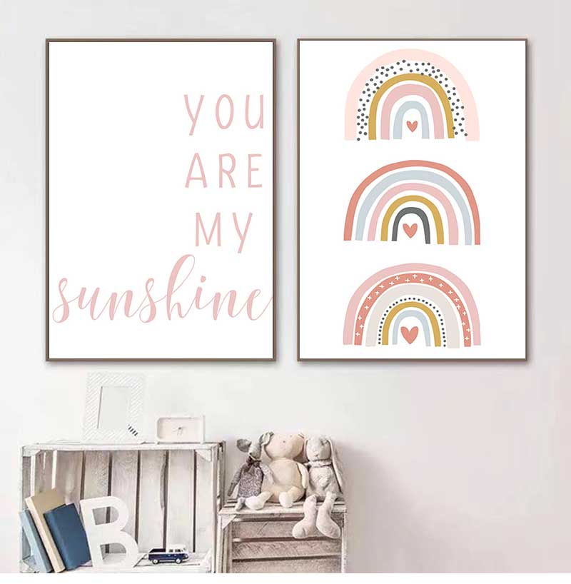 Baby Nursery You Are My Sunshine - Je bent mijn zonneschijn Rainbow kinderkamer