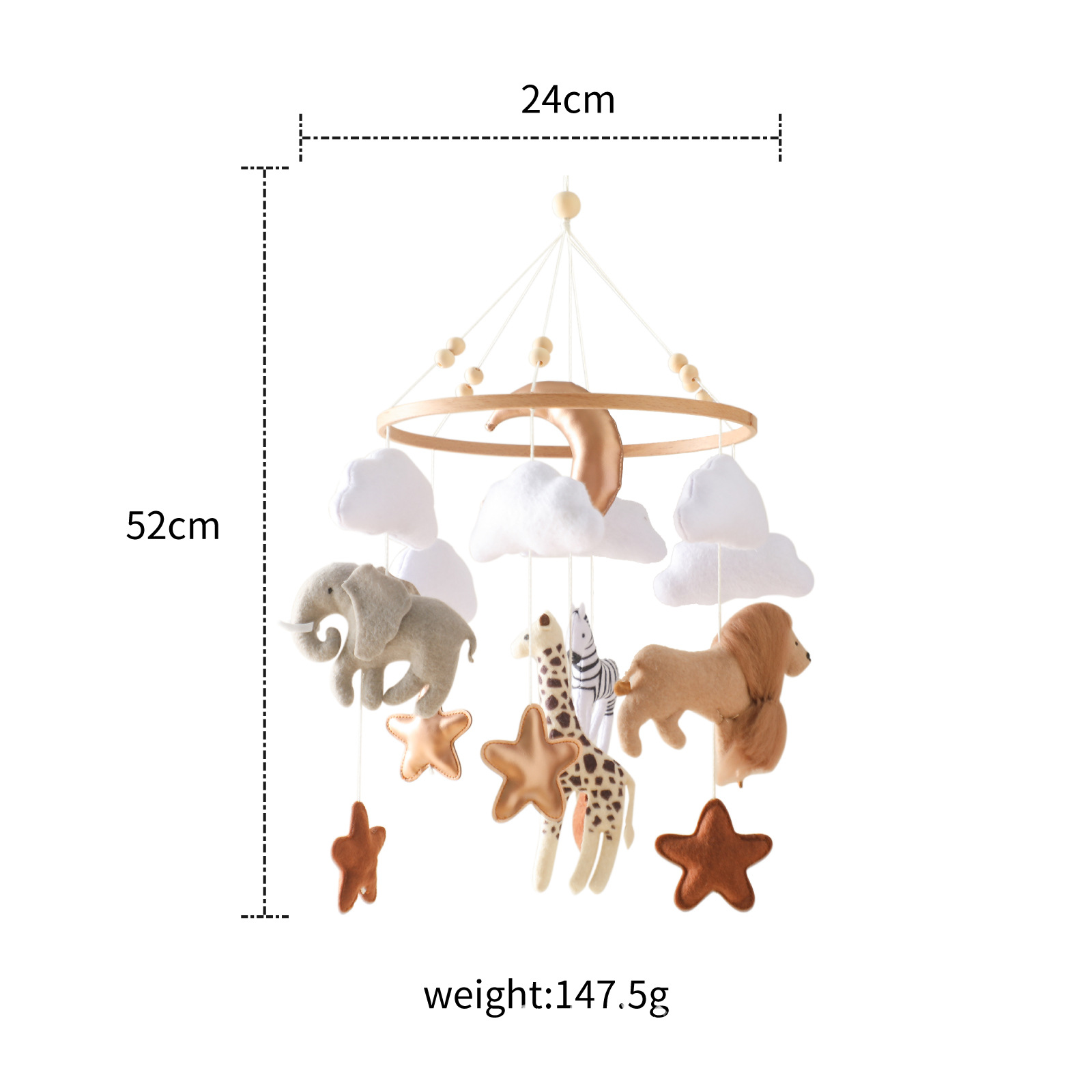 Baby Nursery Mobile - Hot Sale Nordic Handgemaakte Vilt Jungle