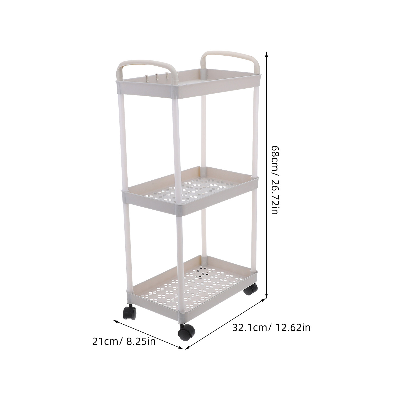 3-laags rollende keukenkar, wi - Baby Nursery Cart recensie en prijs