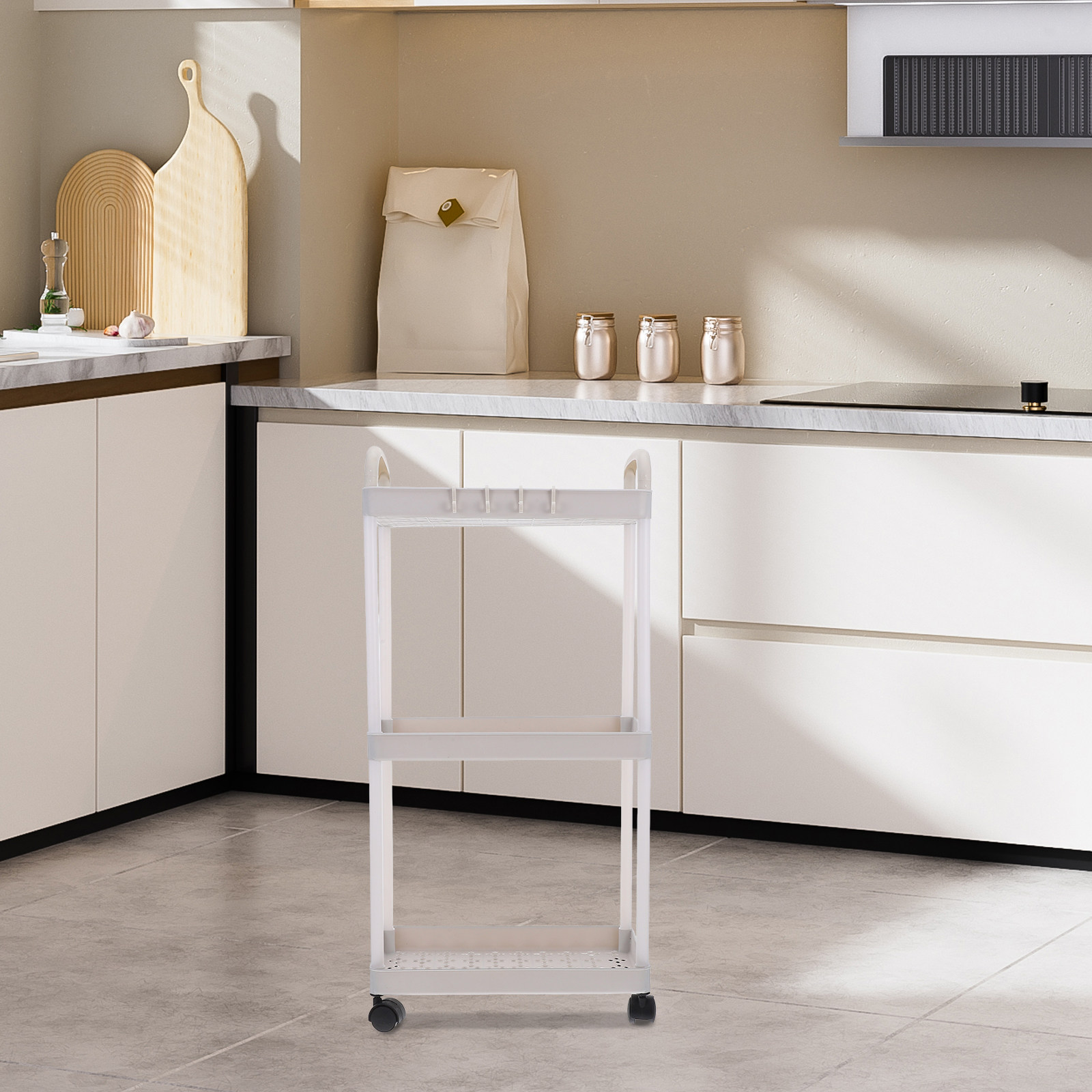 3-laags rollende keukenkar, wi - Baby Nursery Cart recensie en prijs