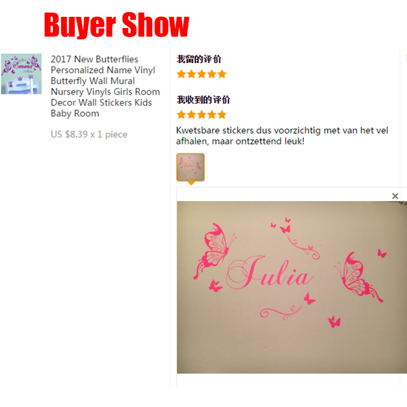 Nieuwe Vlinders Gepersonalisee - Baby Nursery Murals recensie en prijs