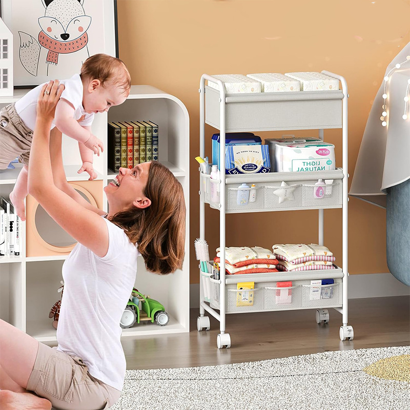 3-laags rollende luiertas, mul - Baby Nursery Cart recensie en prijs
