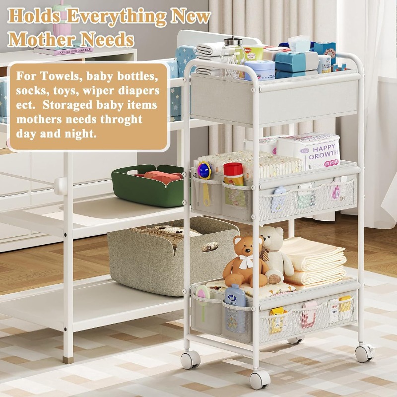 3-laags rollende luiertas, mul - Baby Nursery Cart recensie en prijs