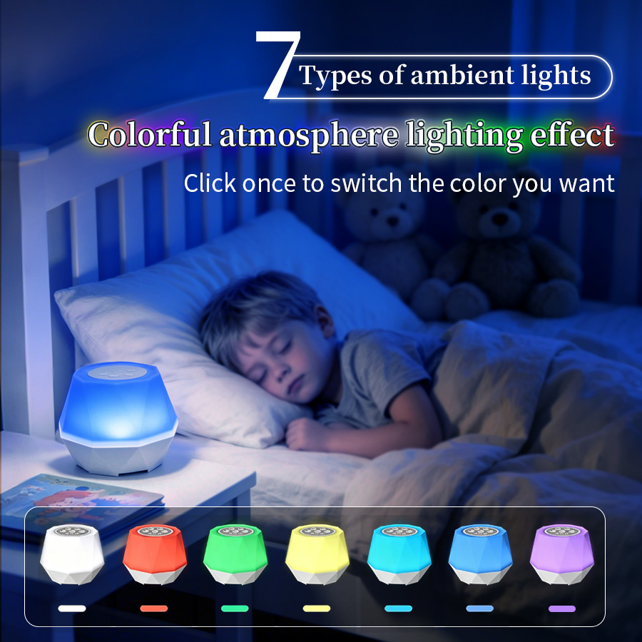 7 kleuren witte ruis functie n - Baby Nursery Night Light recensie en prijs