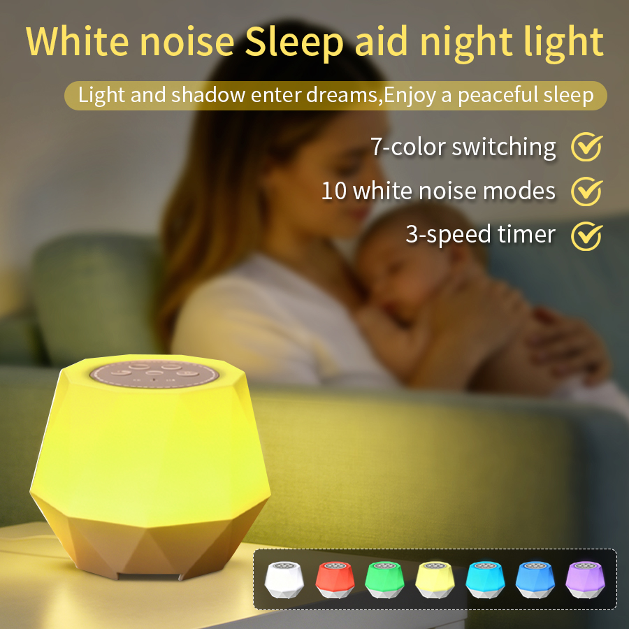7 kleuren witte ruis functie n - Baby Nursery Night Light recensie en prijs