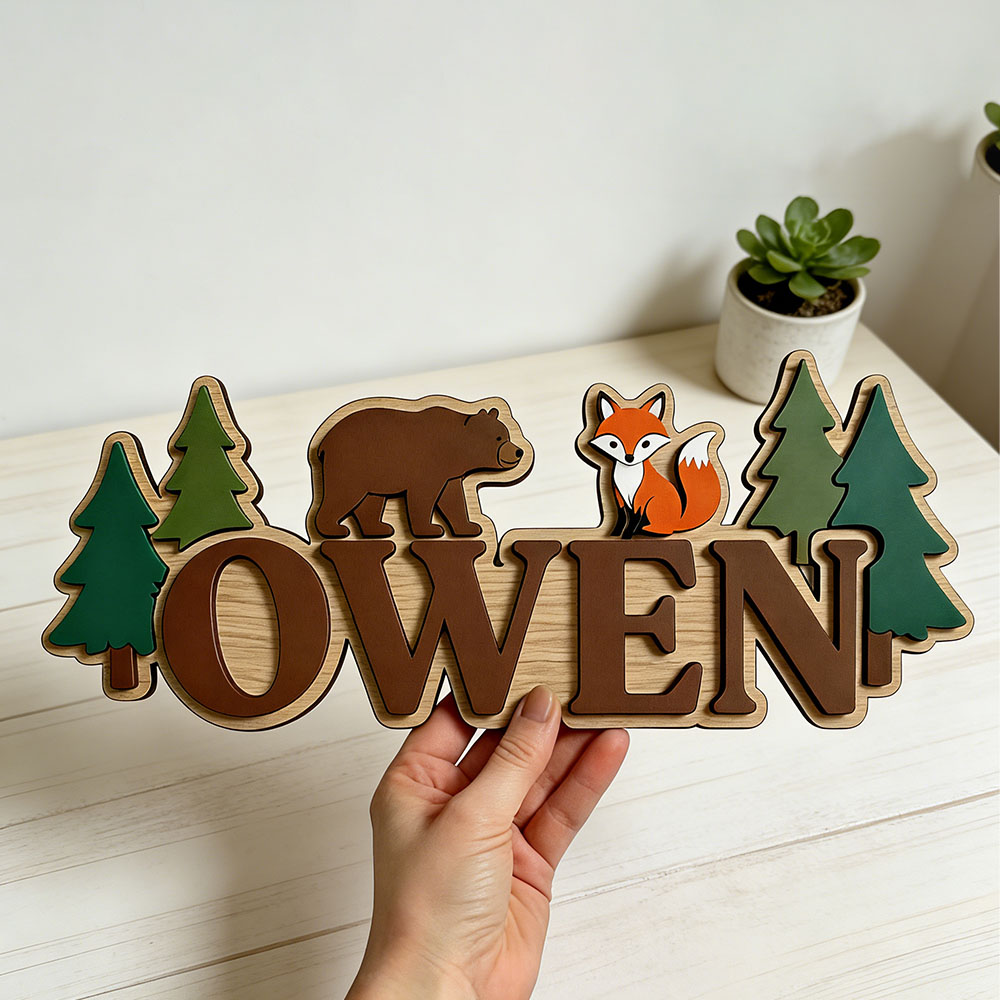 Aangepaste Woodland Forest Bea - Baby Nursery Forest Theme recensie en prijs