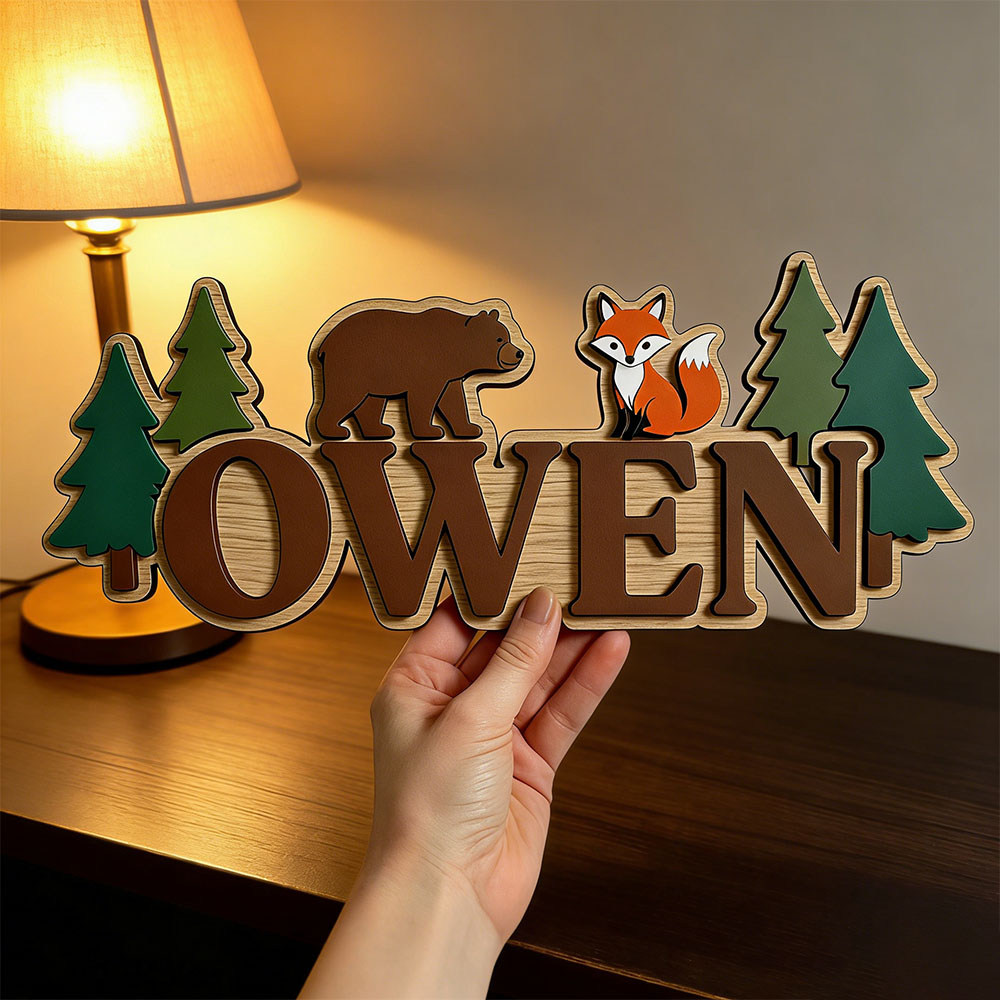 Aangepaste Woodland Forest Bea - Baby Nursery Forest Theme recensie en prijs