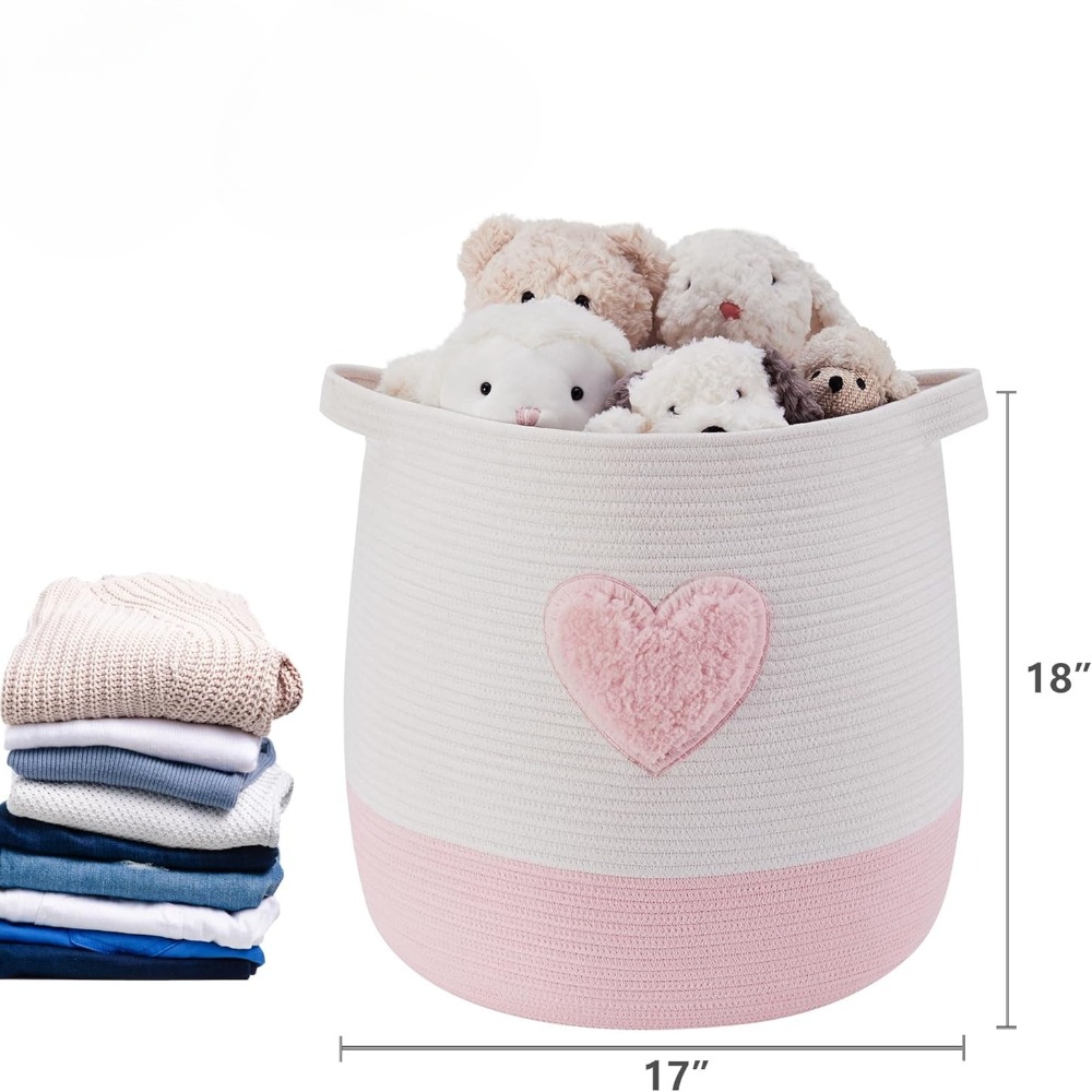 Roze wasmand mand voor kindere - Baby Nursery Hamper recensie en prijs