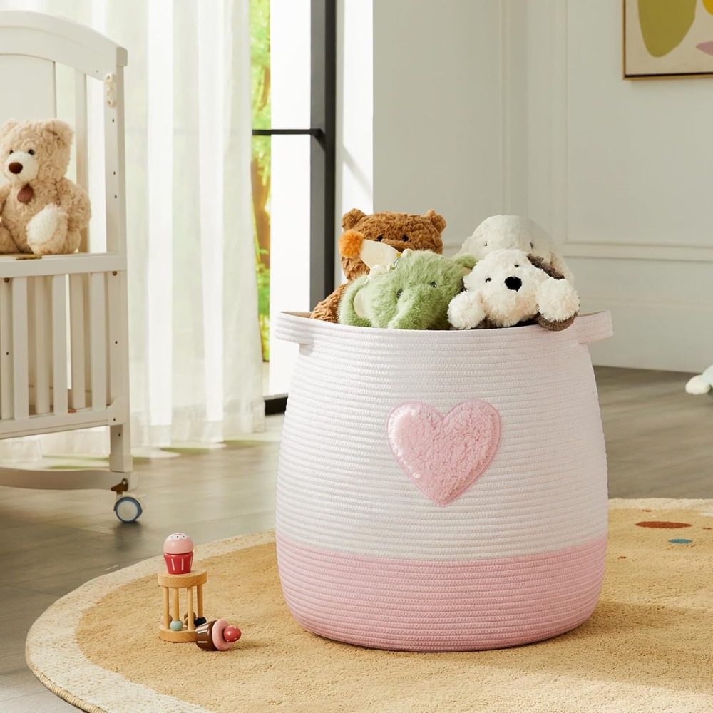 Roze wasmand mand voor kindere - Baby Nursery Hamper recensie en prijs
