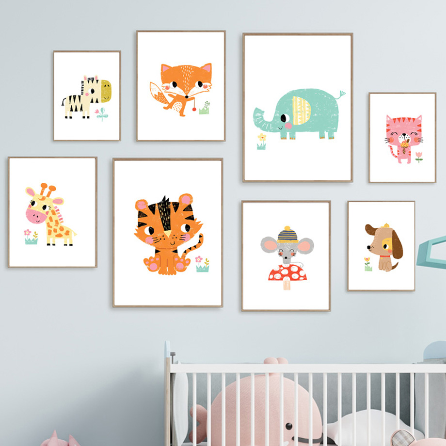 1 stuk frameloze canvas schild - Baby Zoo Nursery recensie en prijs