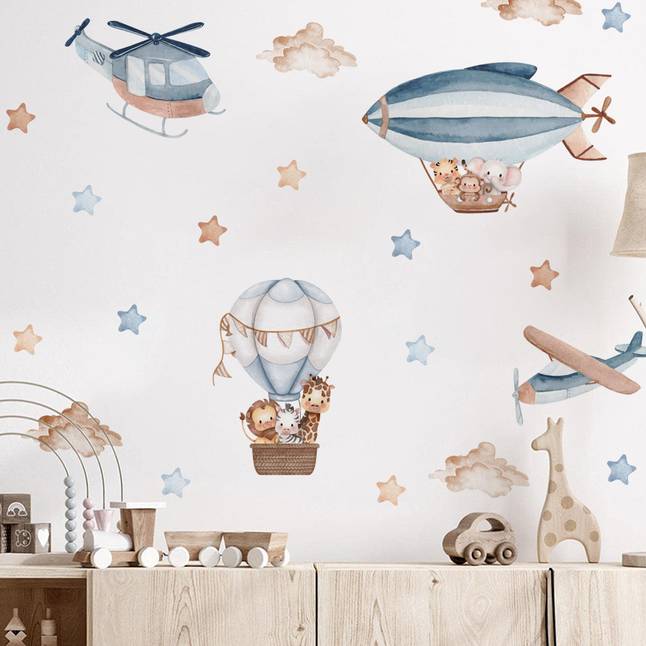 Aquarel Dieren Luchtballon Wol - Baby Nursery Package recensie en prijs