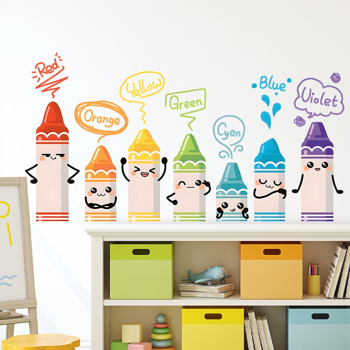 Cartoon Leuke Kleurrijke Krijt - Baby Nursery Package recensie en prijs