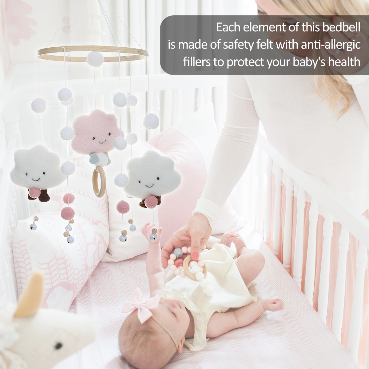 Mobiele windgong met Cloud Dol - Baby Nursery Mobile recensie en prijs