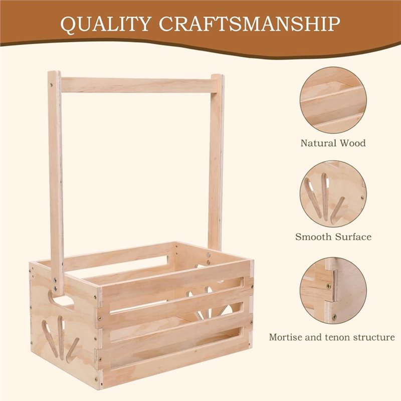 Houten babyshower cadeaumand m - Baby Nursery Hamper recensie en prijs