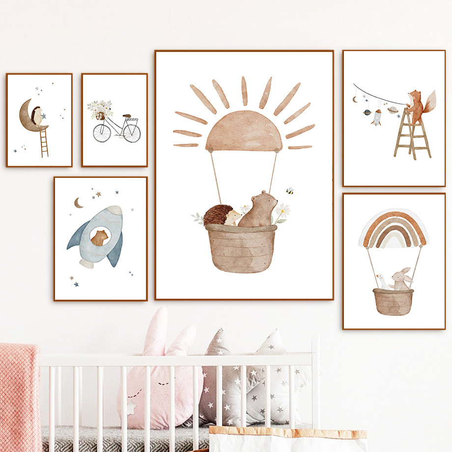 Cartoon Dieren Kinderkamer Muu - Baby Nursery Murals recensie en prijs