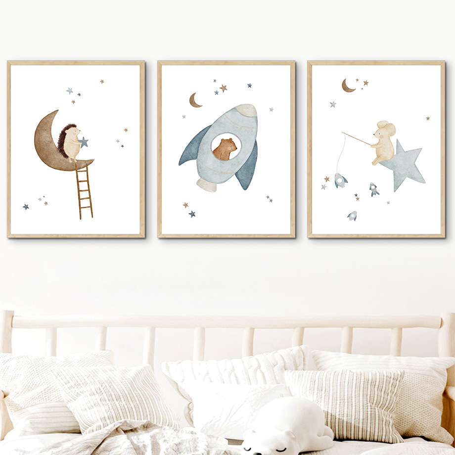 Cartoon Dieren Kinderkamer Muu - Baby Nursery Murals recensie en prijs