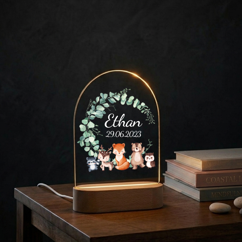 Gepersonaliseerde baby-nachtla - Baby Nursery Night Light recensie en prijs